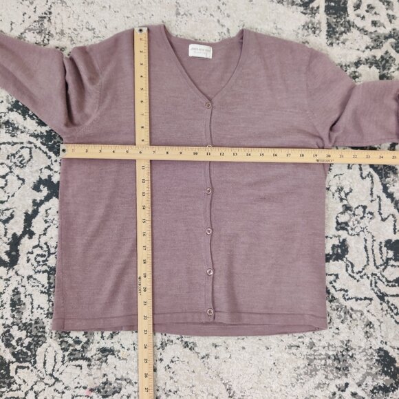 Jones New York Essentials Women's Cardigan Size M / L Mauve Taupe Casual Office - Picture 5 of 7